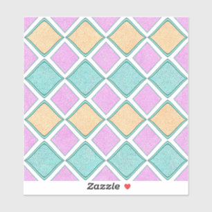 Adesivo Padrão de Diamante Prisma Harlequim Pastel