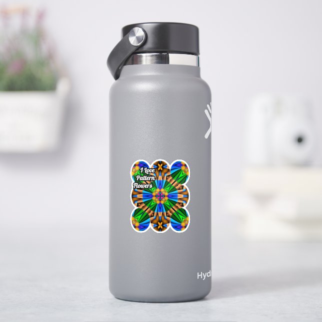 Adesivo Padrão de Flores de Abstrato exclusivo (HidroFlask)