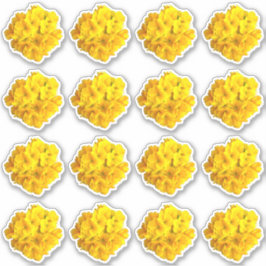 Adesivo Padrão de Flores de Primrose Amarela