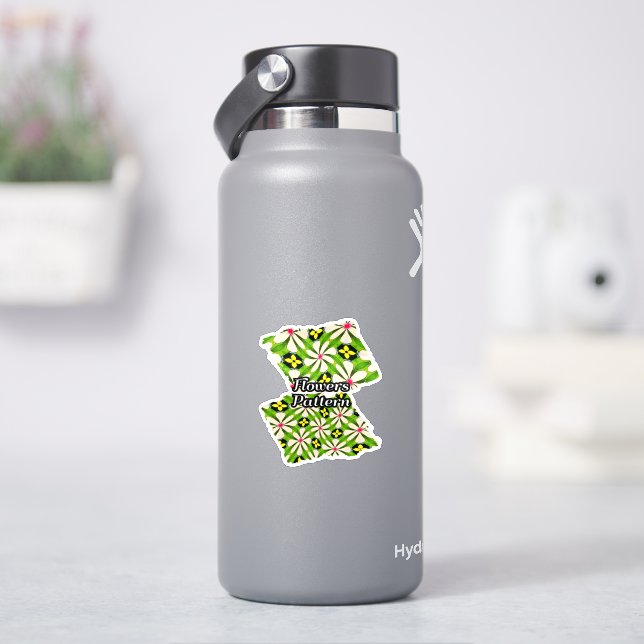 Adesivo Padrão de Flores Estéticas (HidroFlask)