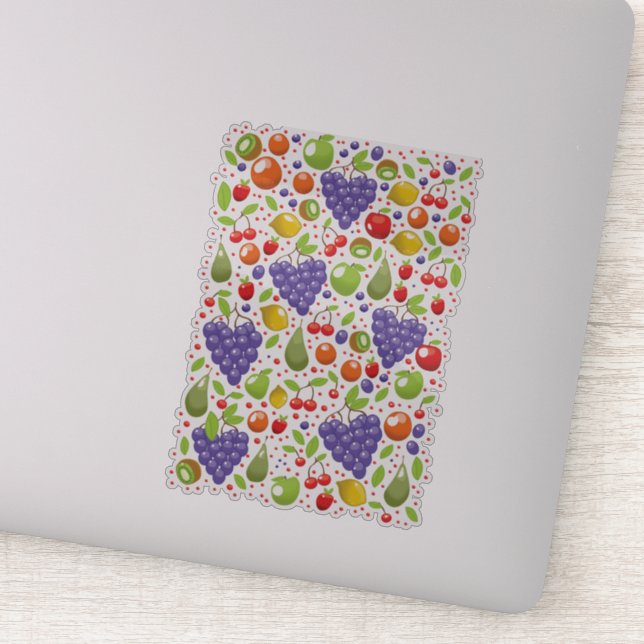 Adesivo Padrão de frutas fofas (Detalhe)