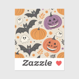 Adesivo Padrão de Halloween e outono