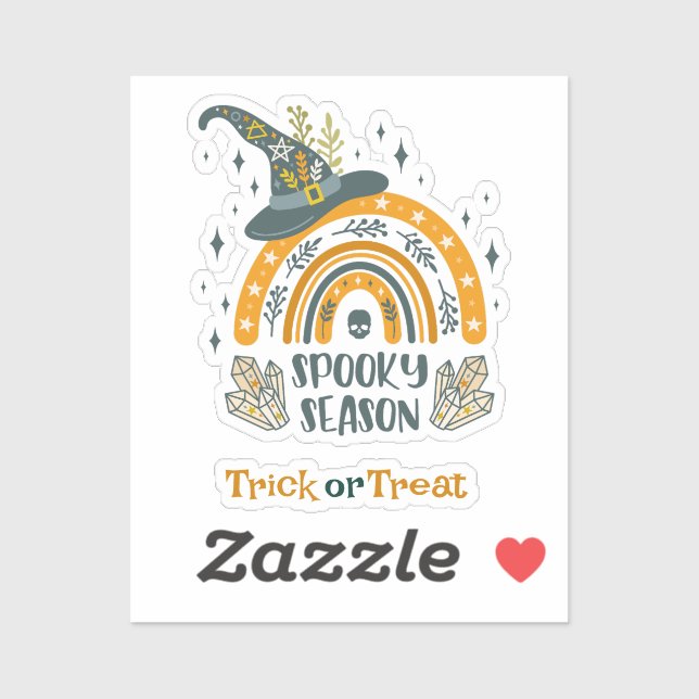 Adesivo Padrão de símbolos de Dia das Bruxas (Folha)