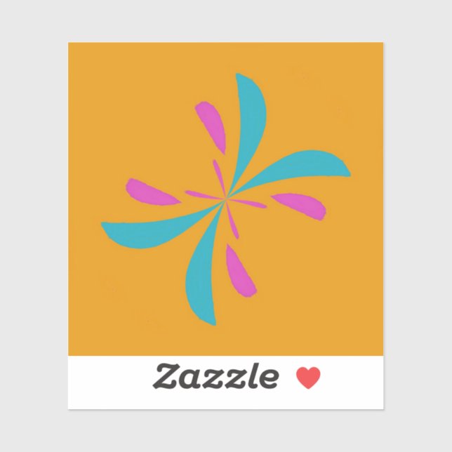 Adesivo Padrão de voo da borboleta Abstrato simples (Folha)