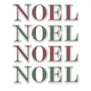 Adesivo Padrão de Xadrez Vermelho e Verde Noel