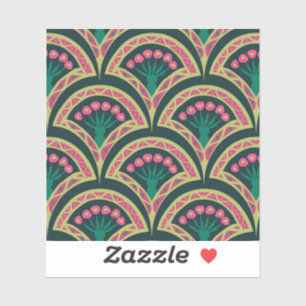 Adesivo padrão verde em forma de shell