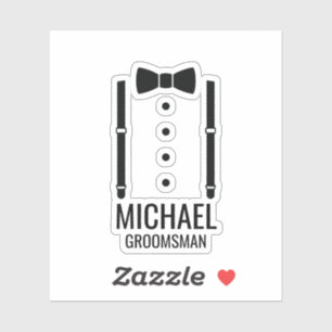 Adesivo Padrinhos de casamento Personalizados do Arco de C