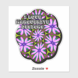 Adesivo Padrões Margueritas Roxos