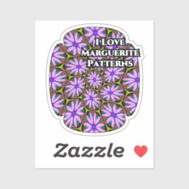 Adesivo Padrões Margueritas Roxos