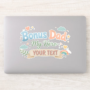 Adesivo Pai Bonus Meu Herói Personalizado Fofo Estético