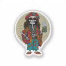 Pai de esqueleto colorido