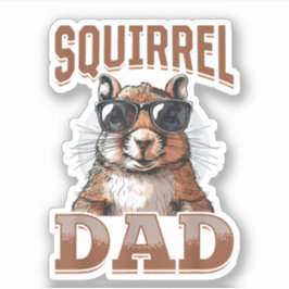Adesivo Pai de Esquilo Funny Squirrel