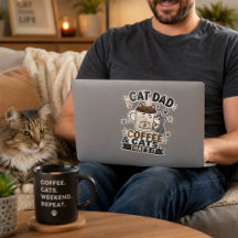Pai de Gato Café E Gatos Só Isso Divertido Laptop