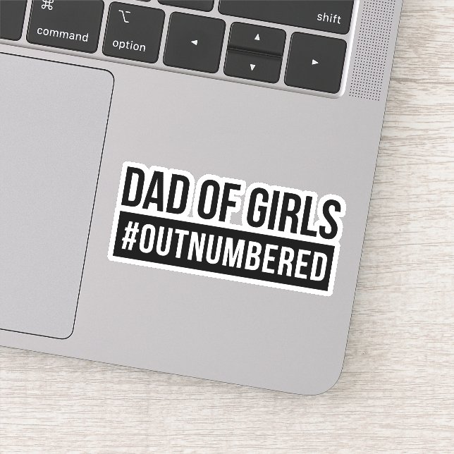 Adesivo Pai de Meninas #Em Número (Detalhe)