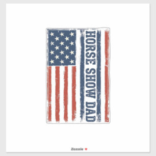 Adesivo Pai de Show de Cavalo Bandeira Americana Camisa Vi