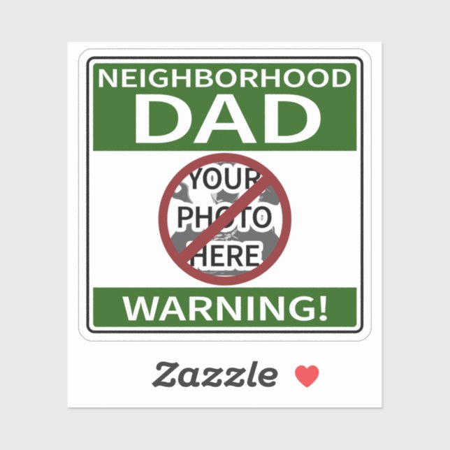 Adesivo Pai de vizinhança personalizável Sinal verde X'd O (Folha)