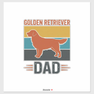 Adesivo Pai do Golden Retriever Design de Vetor de Amante