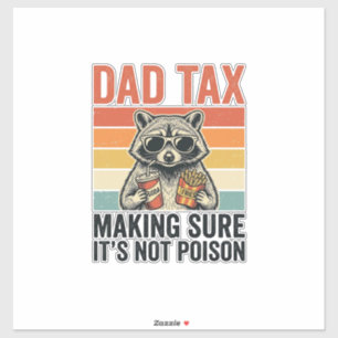 Adesivo Pai Imposto Guaxinim Vintage Camisa Pai Design Eng