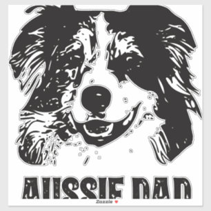 Adesivo Pai Mens Aussie - Pai de Cachorro Australiano