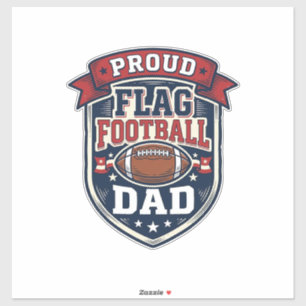 Adesivo Pai Orgulhoso de Futebol Americano Vintage Emblema