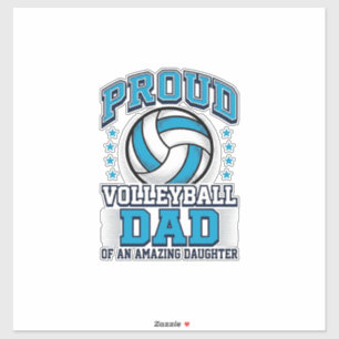 Adesivo Pai Orgulhoso de Volei Camisa Vintage Esporte Desi