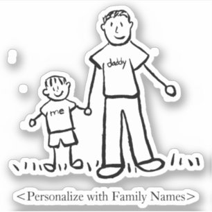 Adesivo Pai Personalizado Pai e Suas Famílias Decretadas