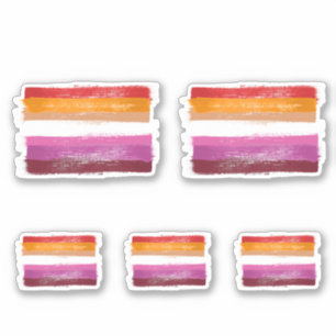 ADESIVO PAINEL DE BANDEIRA DE ORGULHO LESBIANO PINTADO