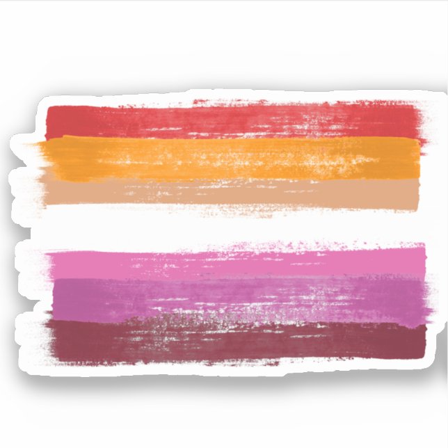 ADESIVO PAINEL DE BANDEIRA DE ORGULHO LESBIANO PINTADO (Frente)