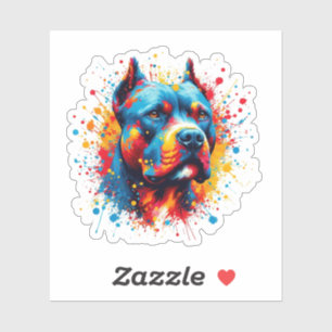 Adesivo Paint Splatter Pitbull