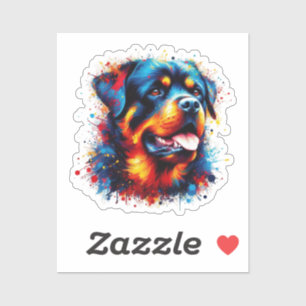 Adesivo Paint Splatter Rottweiler