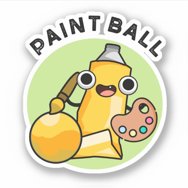 Adesivo Paintball Funny Paint Pun (Frente)