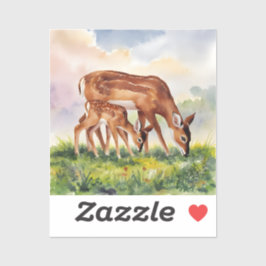 Adesivo Painted Deer Mom and Baby