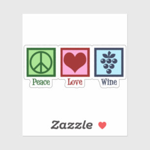 Adesivo País do Vinho de Amor pela Paz