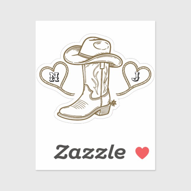 Adesivo País Ocidental Vintage Última Bachelorette Rodeo (Folha)