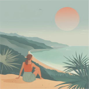 Adesivo Paisagem Boho Abstrato (9)