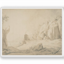 Adesivo Paisagem com uma estrada abaixo de Cliff perto de 