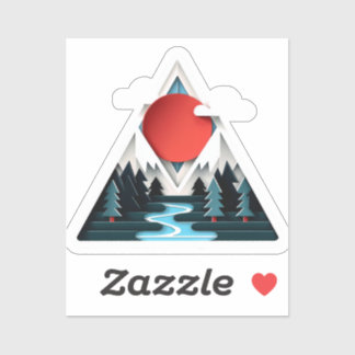 Adesivo Paisagem da Floresta Vermelha