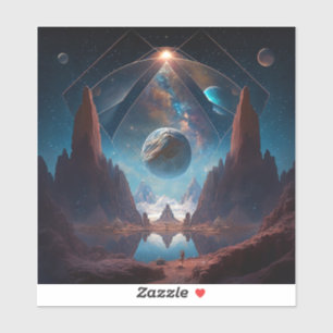Adesivo Paisagem de Fantasia Cósmica