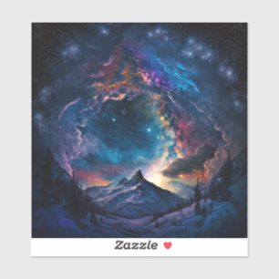 Adesivo Paisagem do Espaço de Montanha Cósmica