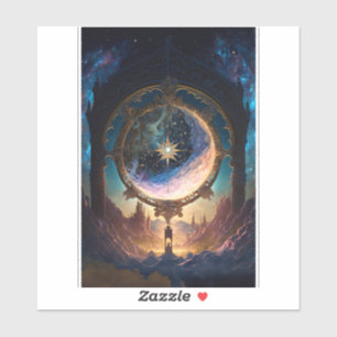 Adesivo Paisagem Espacial de Fantasia Cósmica