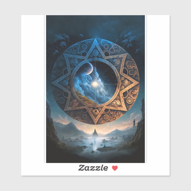 Adesivo Paisagem Espacial Fantasia Cósmica (Folha)