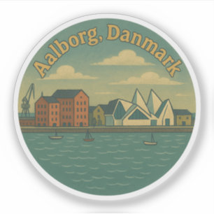 Adesivo Paisagem urbana de Aalborg Dinamarca