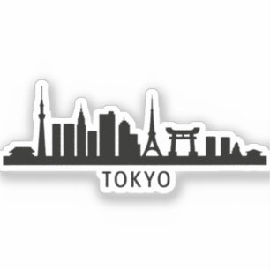 Adesivo Paisagem Urbana do Japão Viagem Silhueta do Hori