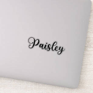 Adesivo Paisley Name - Caligrafia manuscrita