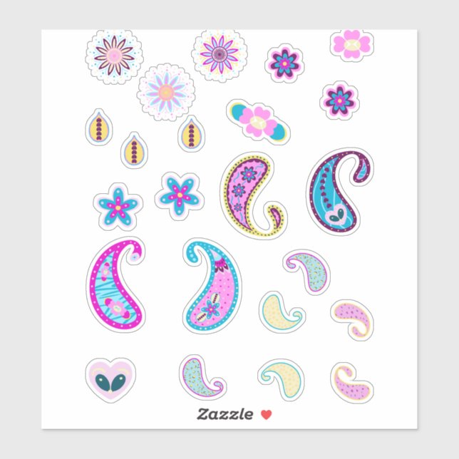 Adesivo Paisley Pack dos anos 90 (Folha)