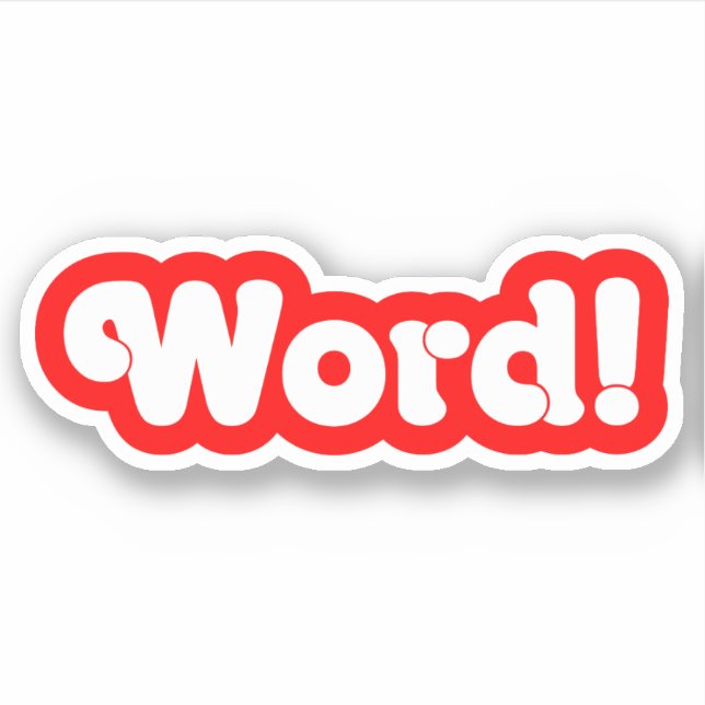 Adesivo Palavra! (Frente)
