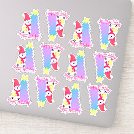 Adesivo Palavra-palha de urso polar do Designer de Férias 