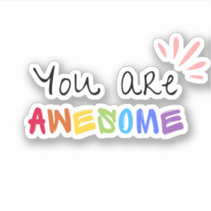 Adesivo Palavras Positivas Vibrantes Multicores