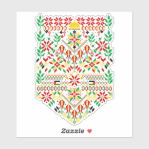 Adesivo Palestina Tatreez Embroderia Tradicional
