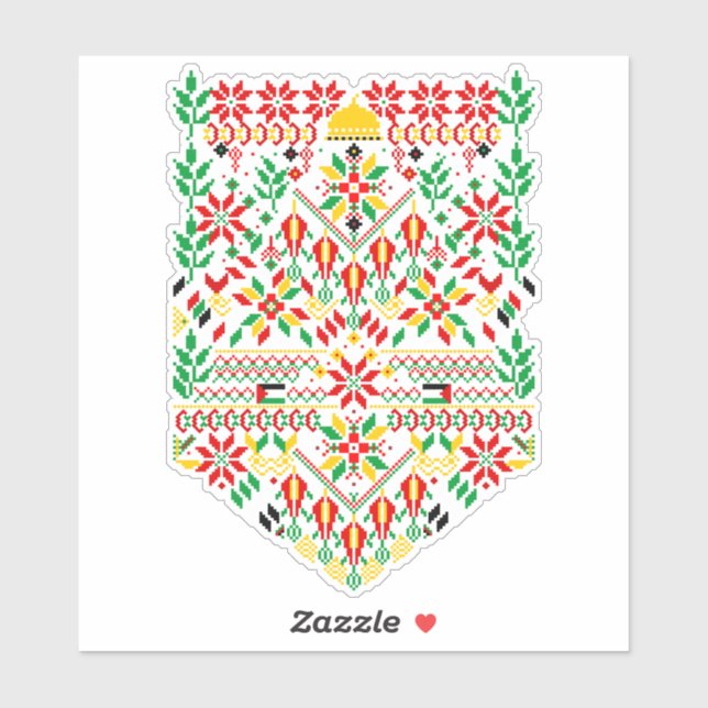 Adesivo Palestina Tatreez Embroderia Tradicional (Folha)